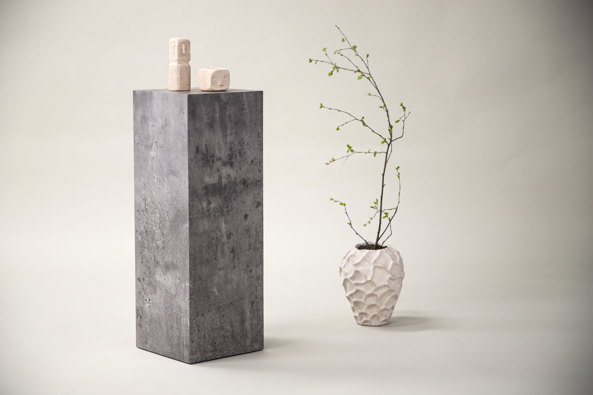 
Colonne pour fleurs et décoration "Ramsvik" - Hauteur 65 cm - Gris