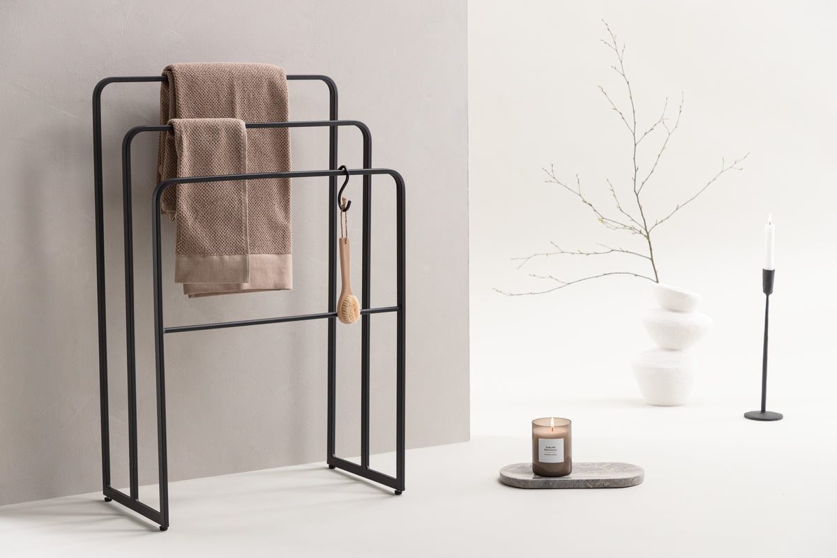 
Designer Towel Holder "Drammen" - Black