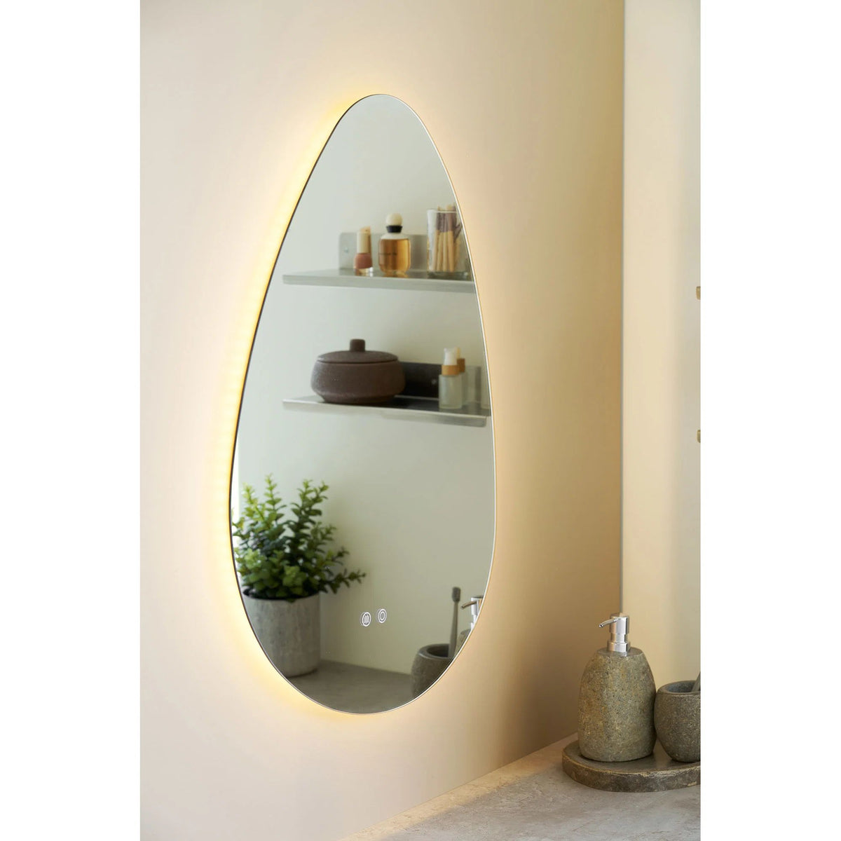 
Design Wandspiegel „Kiama“ mit LED-Beleuchtung