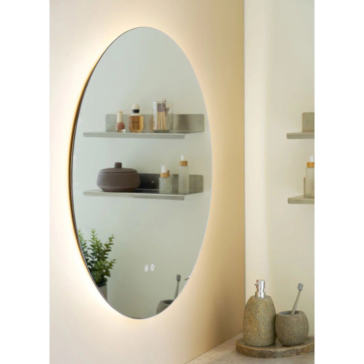 
Grand miroir mural design « Kiama » avec éclairage LED