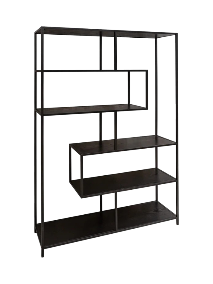
Scaffale di design «Slim Line» - Nero / 114 x 185 cm