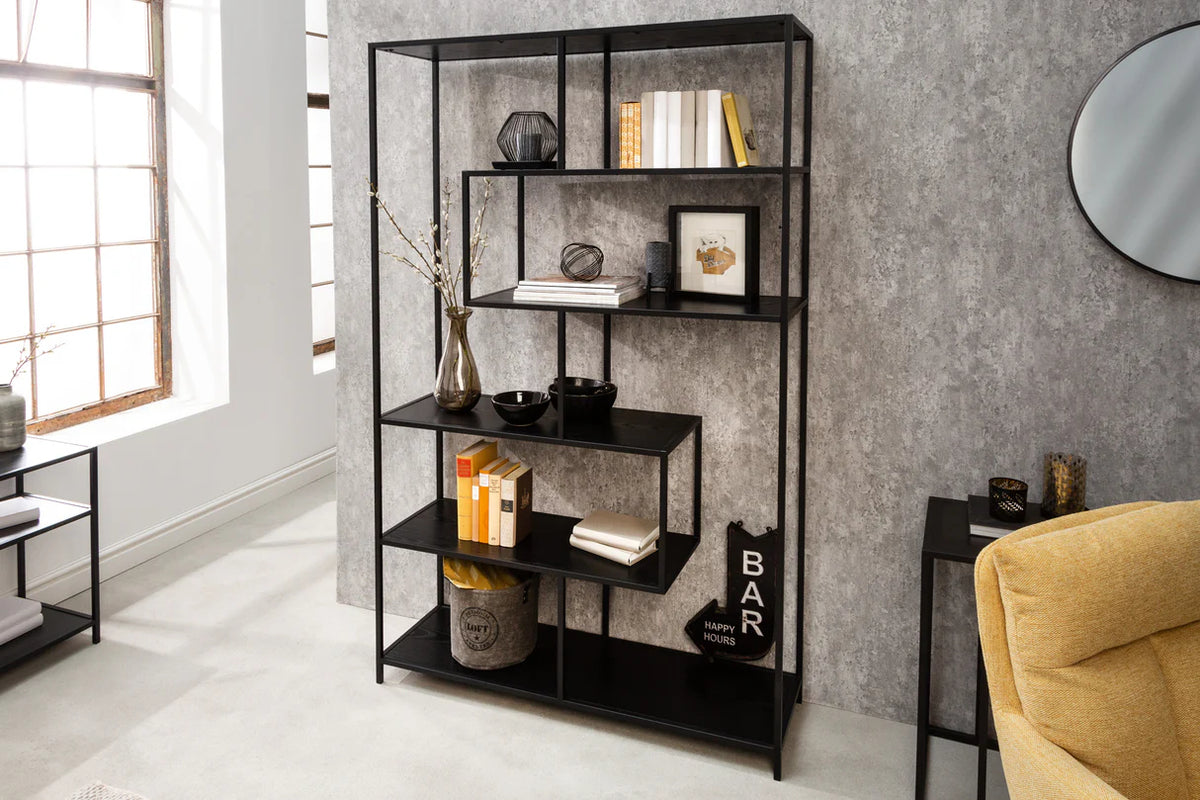 
Scaffale di design «Slim Line» - Nero / 114 x 185 cm