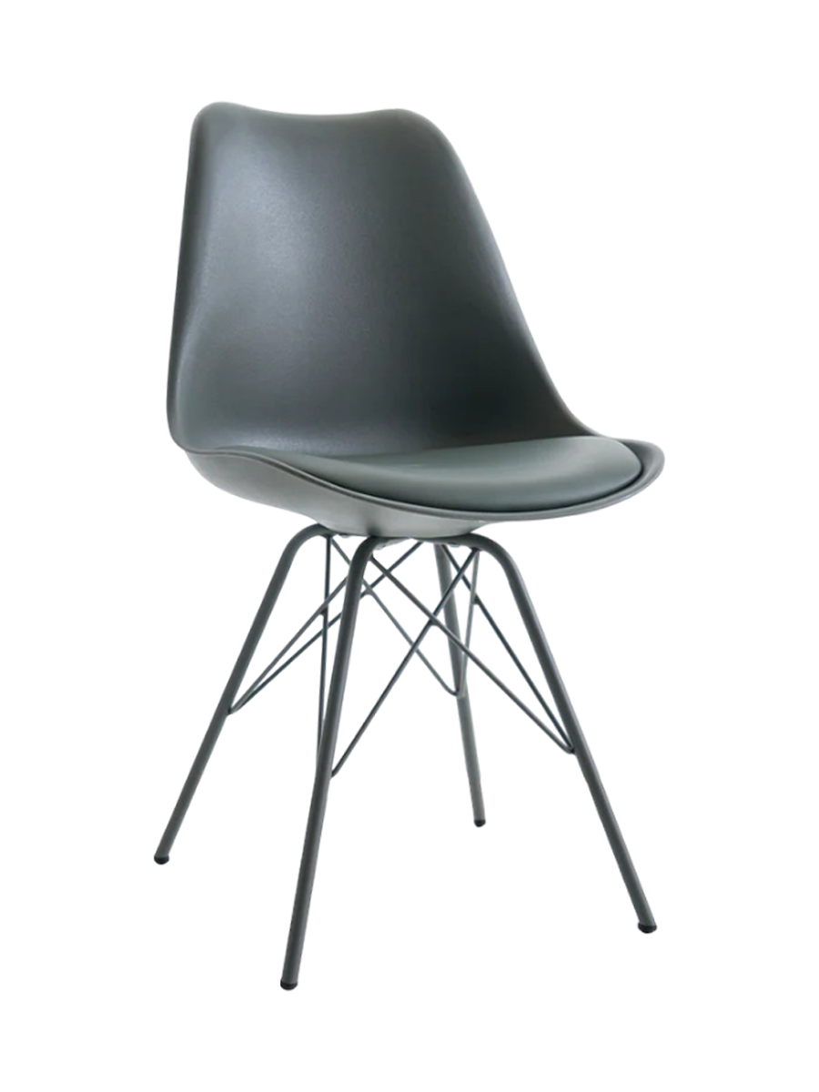 
"Scandinavia" Designer Dining Chair - Black/Grey