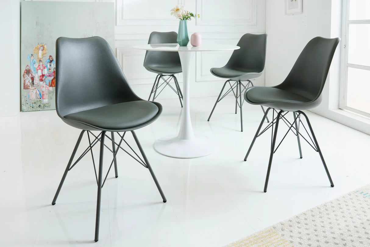 
"Scandinavia" Designer Dining Chair - Black/Grey