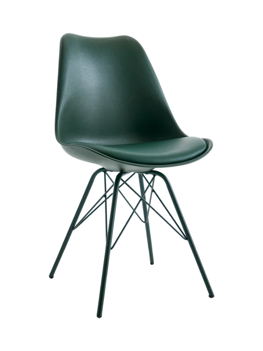 
"Scandinavia" Designer Dining Chair - Dark green