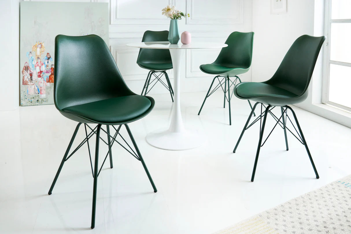 
"Scandinavia" Designer Dining Chair - Dark green