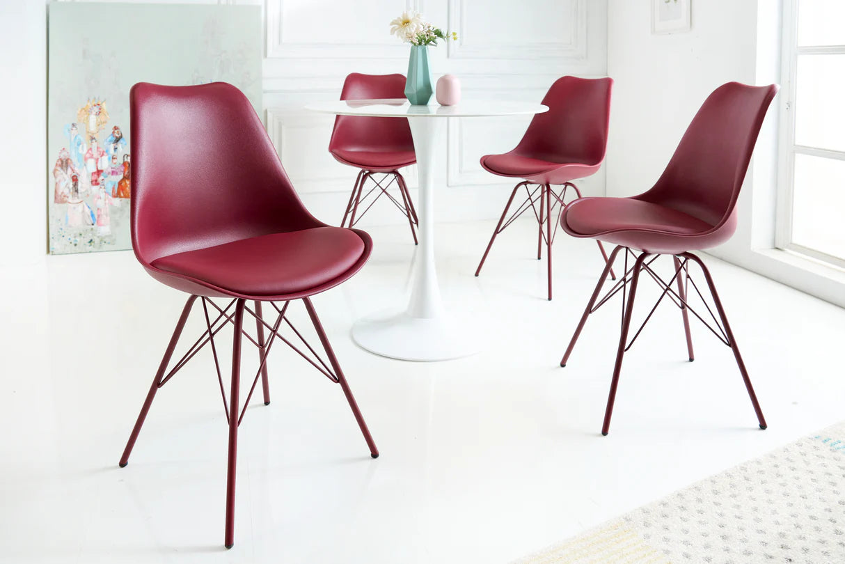 
"Scandinavia" Designer Dining Chair - Bordeaux