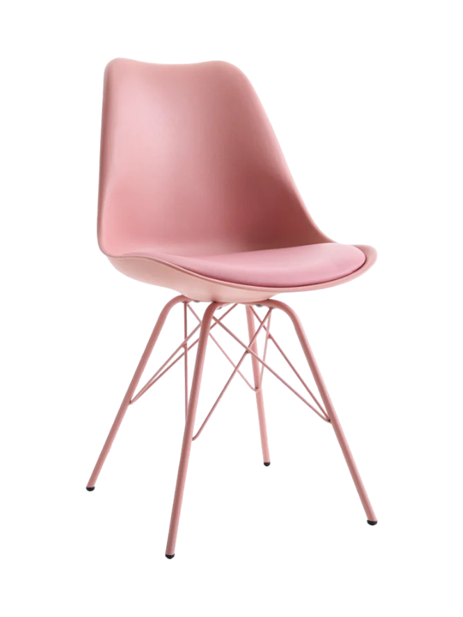
"Scandinavia" Designer Dining Chair - Pink