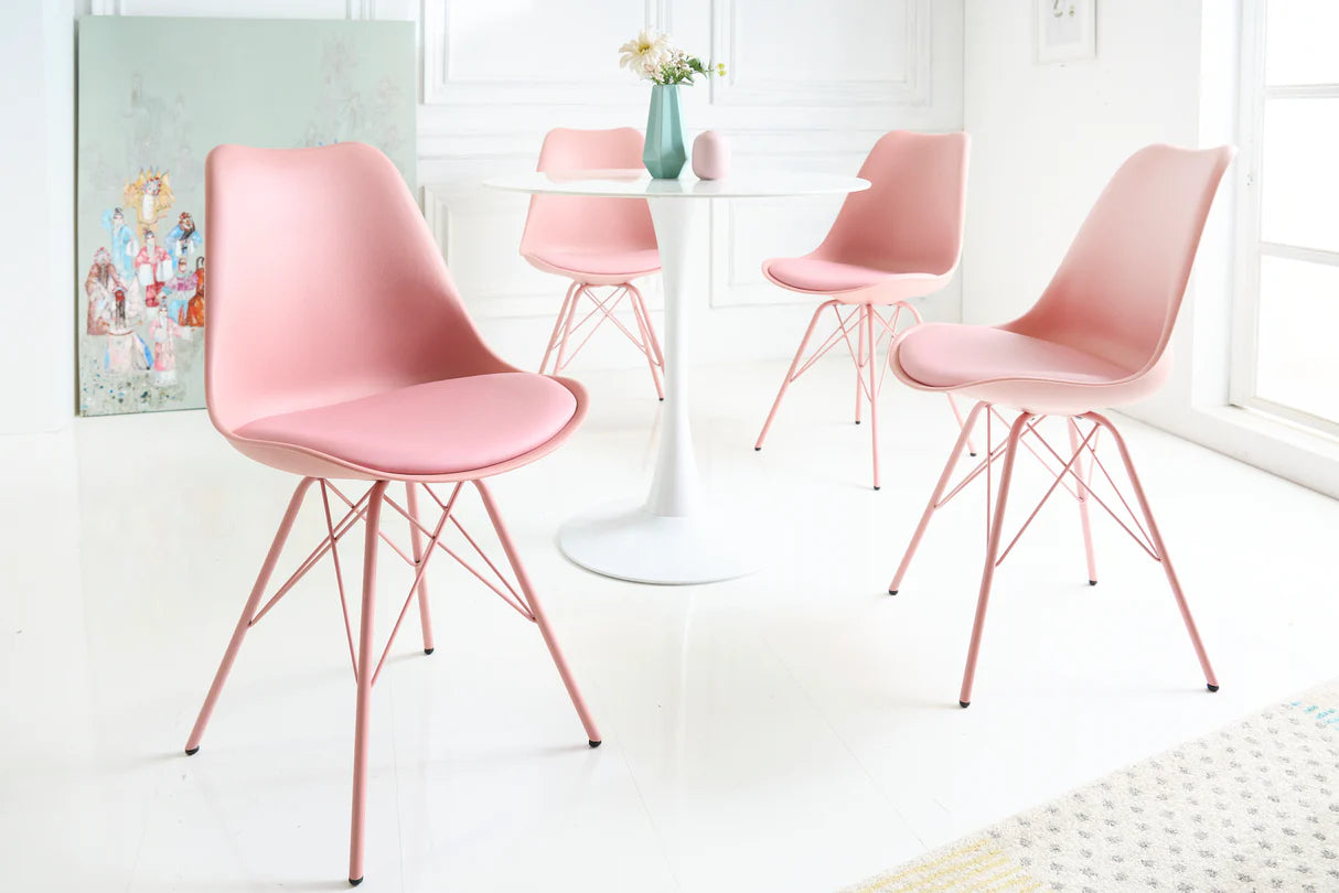 
"Scandinavia" Designer Dining Chair - Pink