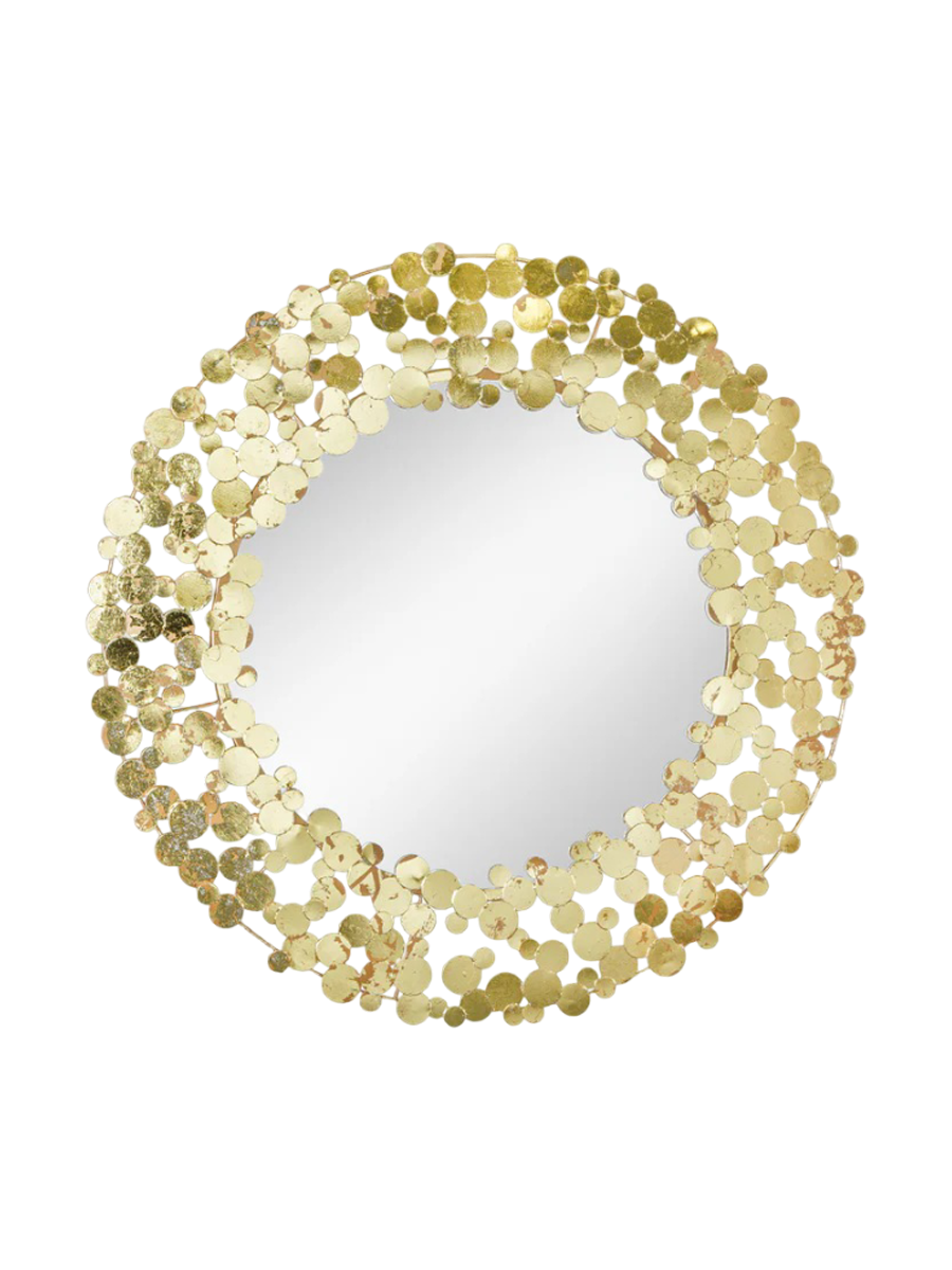 
Grande specchio da parete di design rotondo «Coins» Ø 82 cm