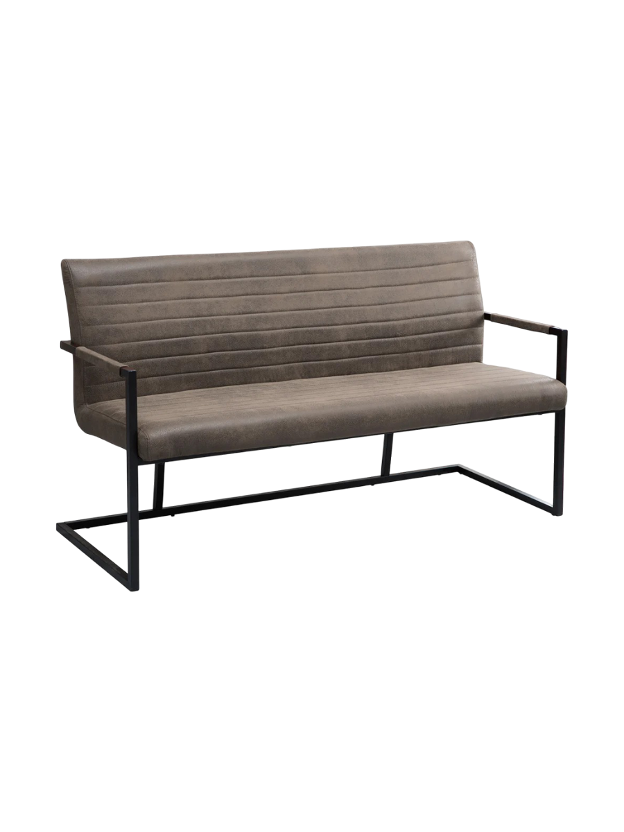 
Banc cantilever « Loft » avec revêtement en velours - Taupe vintage