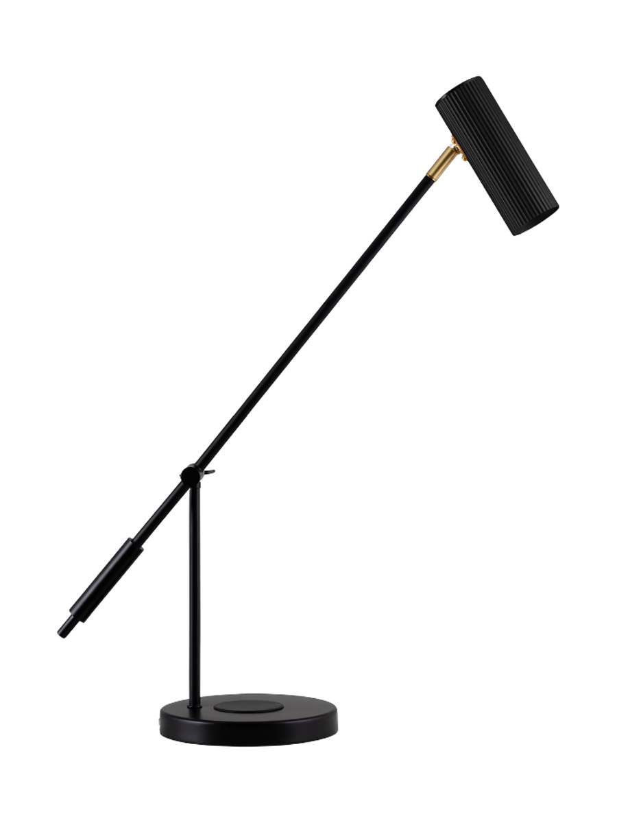 
Lampe de table flexible « Hubble Read » avec port USB-C et fonction de chargement - Noir