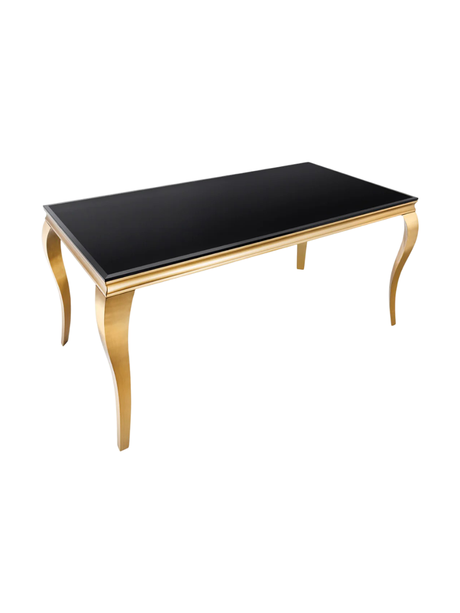 
Tavolo rettangolare „Modern Barock“, varie dimensioni - 200 x 100 cm / Nero / Oro