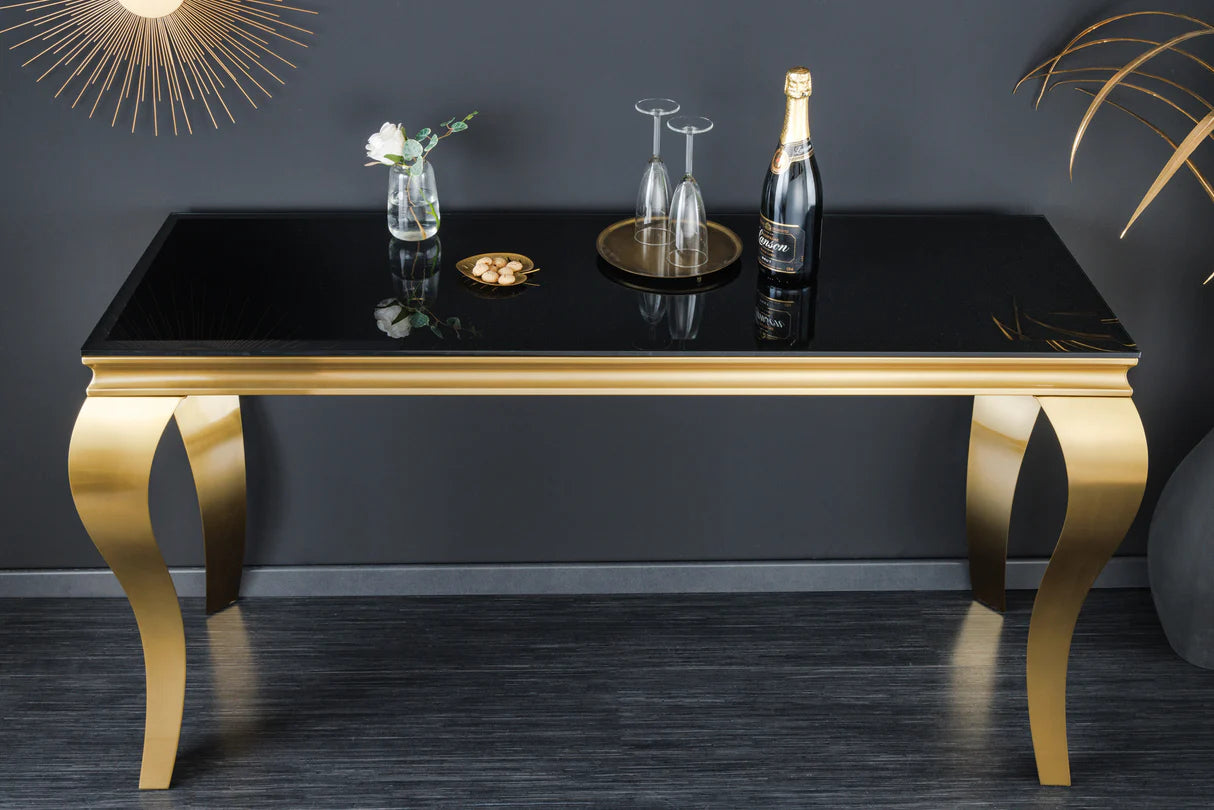 
Large Console Table "Modern Baroque" - Gold / Black
