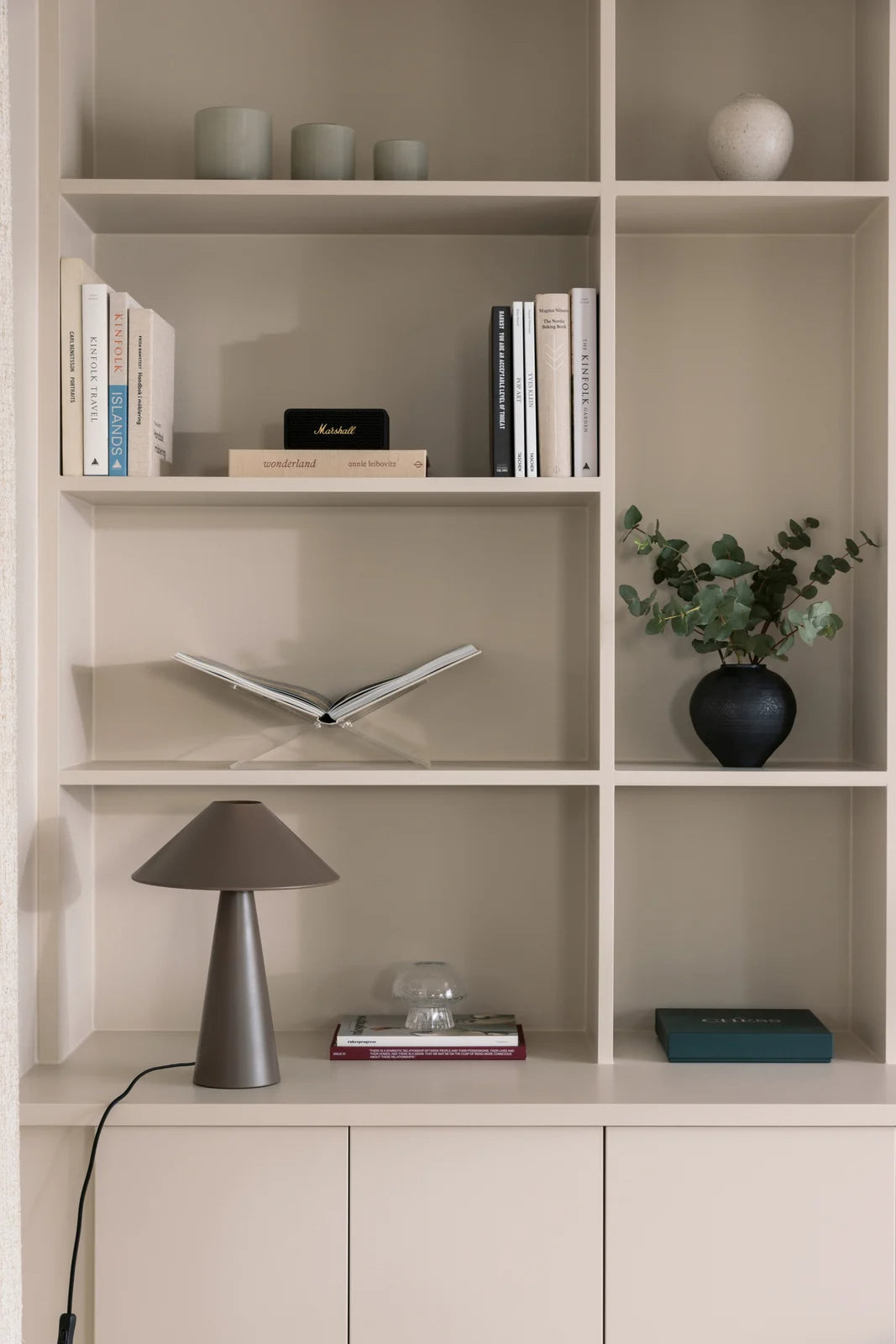 
Lampe de table design « Cannes » Ø 30/ H 40 cm - Moka