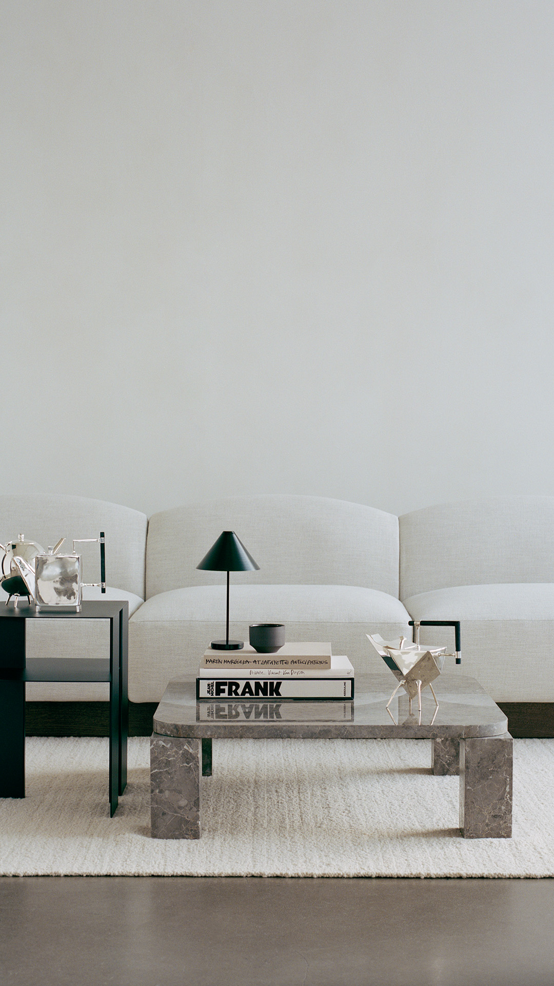 
Tavolino da caffè di design “Atlas” in marmo - Marmo grigio / 82 x 82 cm