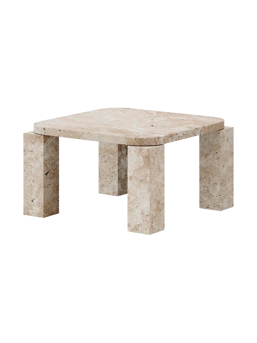 
Tavolino da caffè di design “Atlas” in marmo - Travertino / 60 x 60 cm