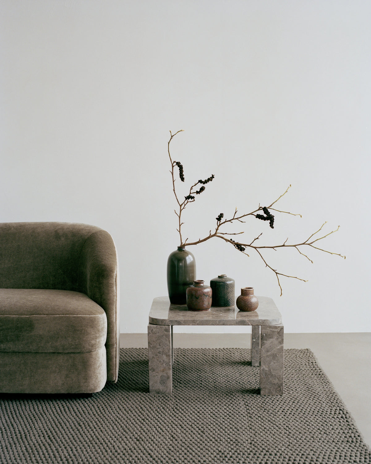 
Tavolino da caffè di design “Atlas” in marmo - Marmo grigio / 60 x 60 cm