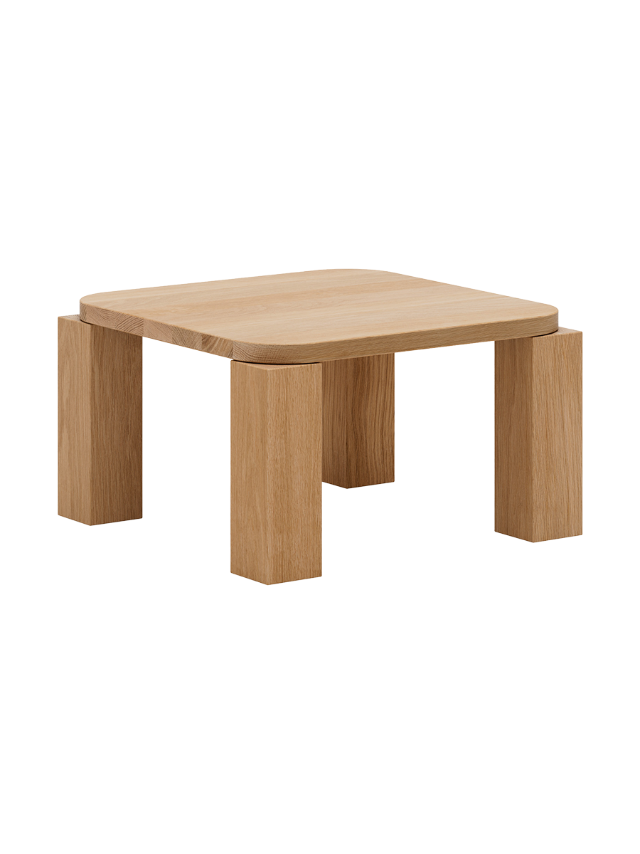 
Designer Solid Wood Side Table "Atlas" - Oak Natural oiled