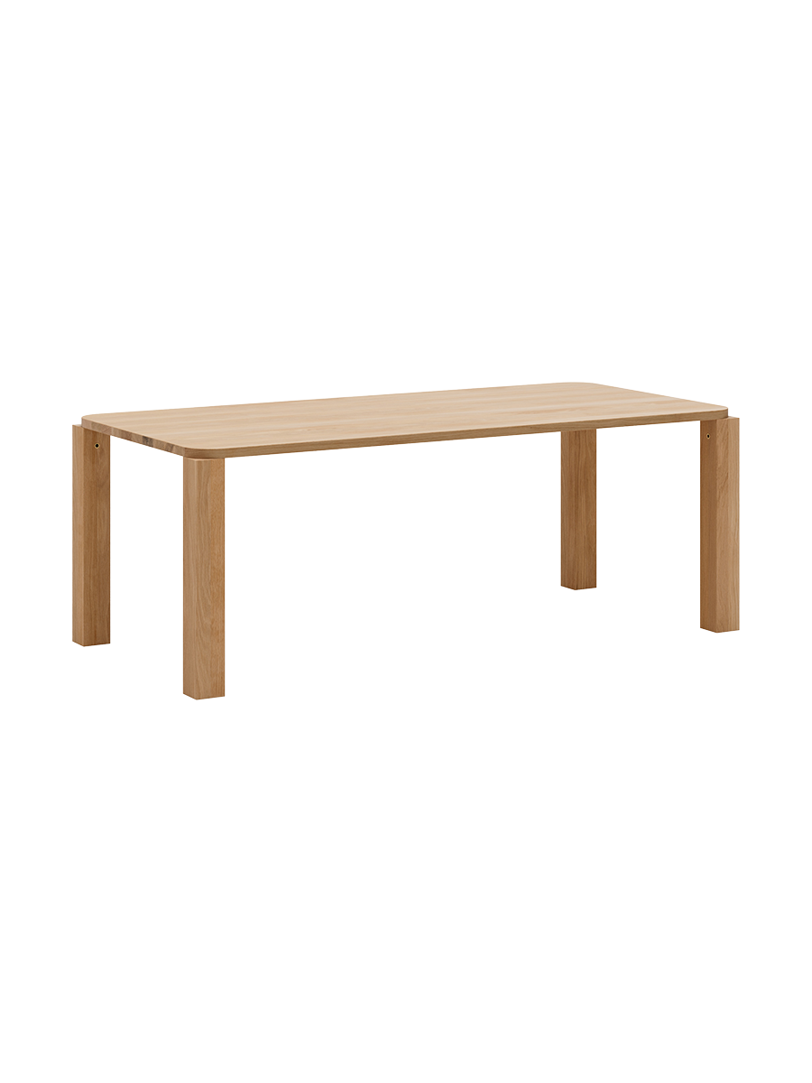 
Designer Solid Wood Dining Table "Atlas", Natural Oiled Oak - 200 x 95 cm