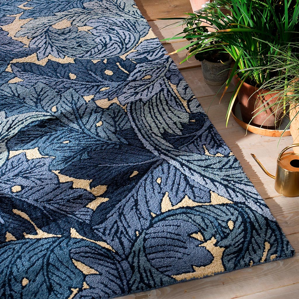 
Tapis design intérieur/extérieur de qualité supérieure « Acanthus Indigo », différentes tailles - 140 x 200 cm