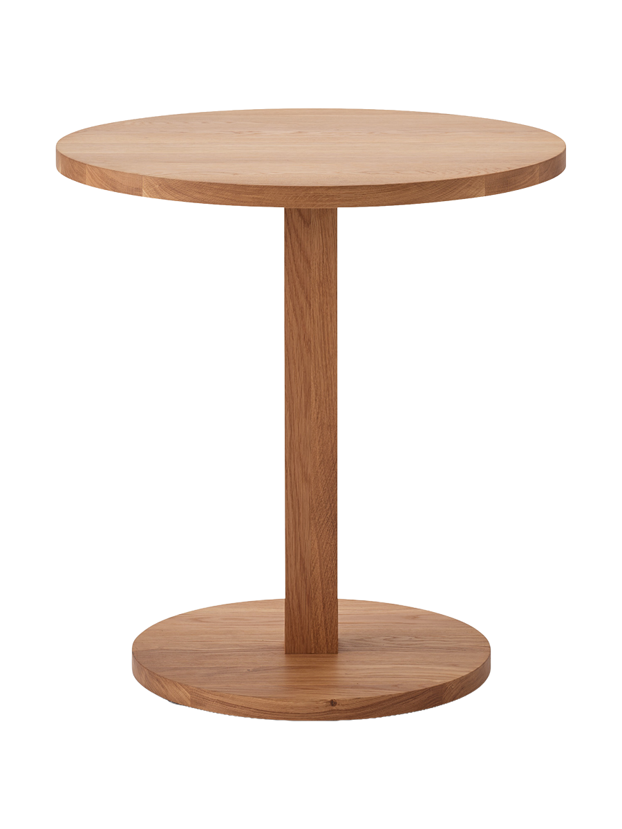 
Table de bistrot design en bois massif « Atlas » - Chêne huilé naturel