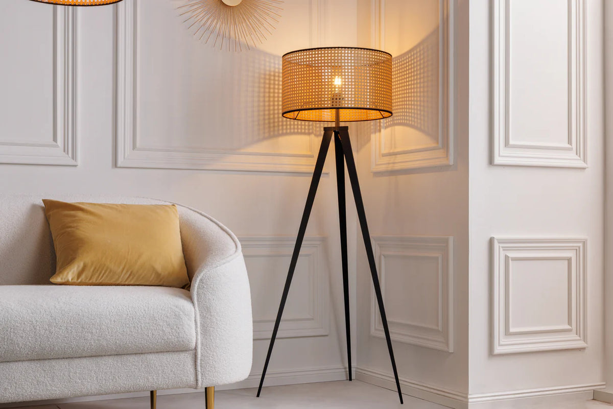 
Lampada da terra di design «Vienna» con intreccio viennese