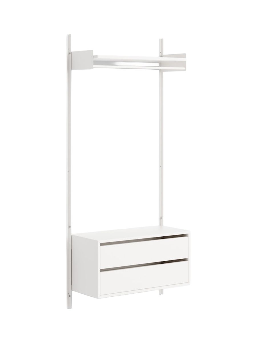 
Modular Designer Wall Wardrobe "New Works Wardrobe Cabinet" - White / White