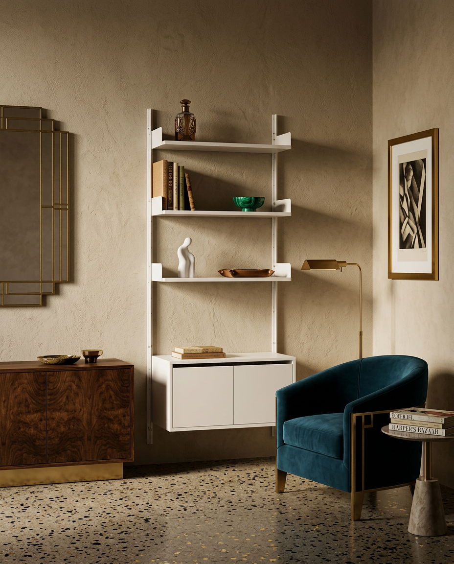 
Étagère murale modulable « New Works 1900 Cabinet » - Blanc / Blanc
