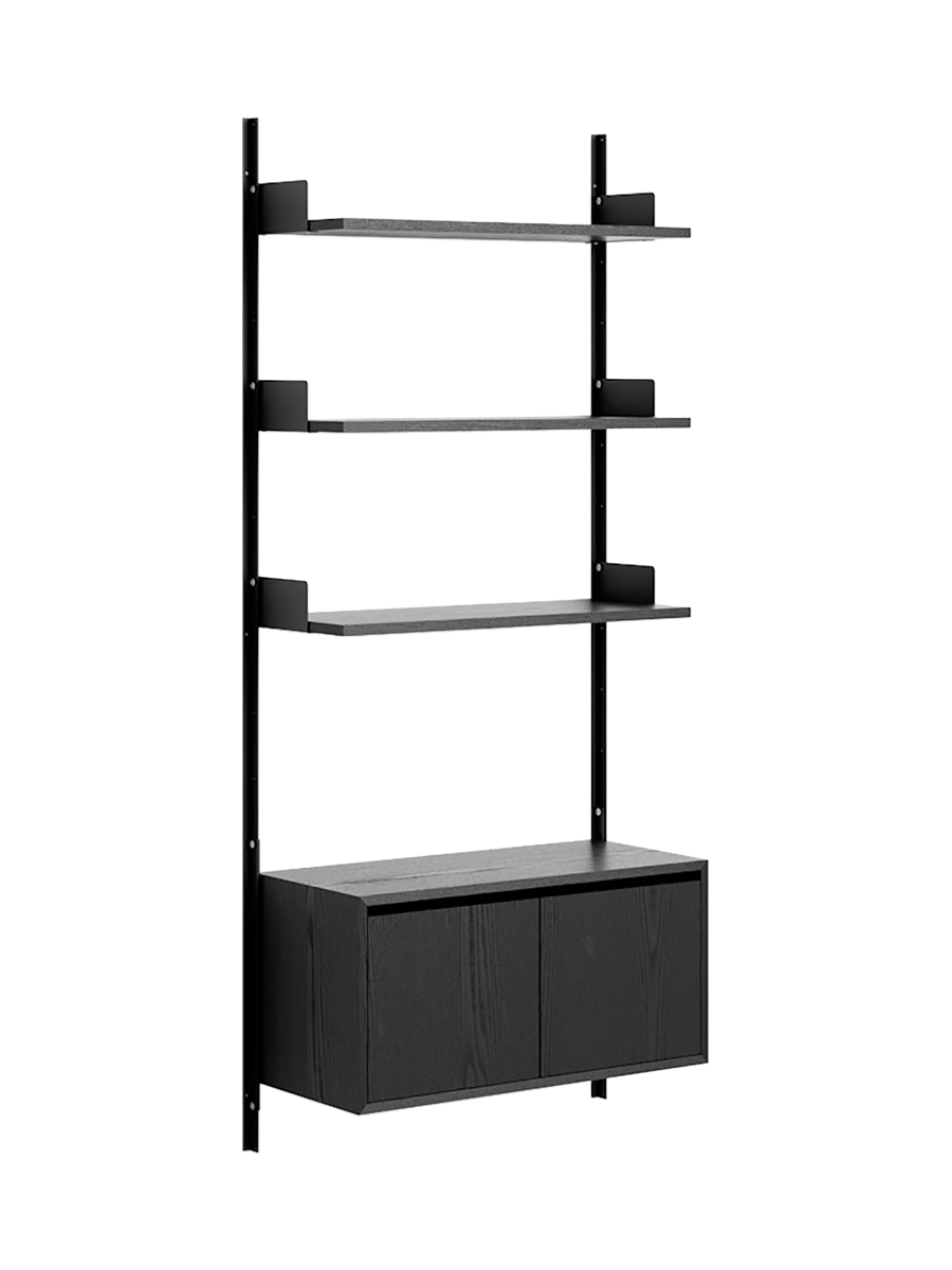
Étagère murale modulable « New Works 1900 Cabinet » - Frêne / Noir