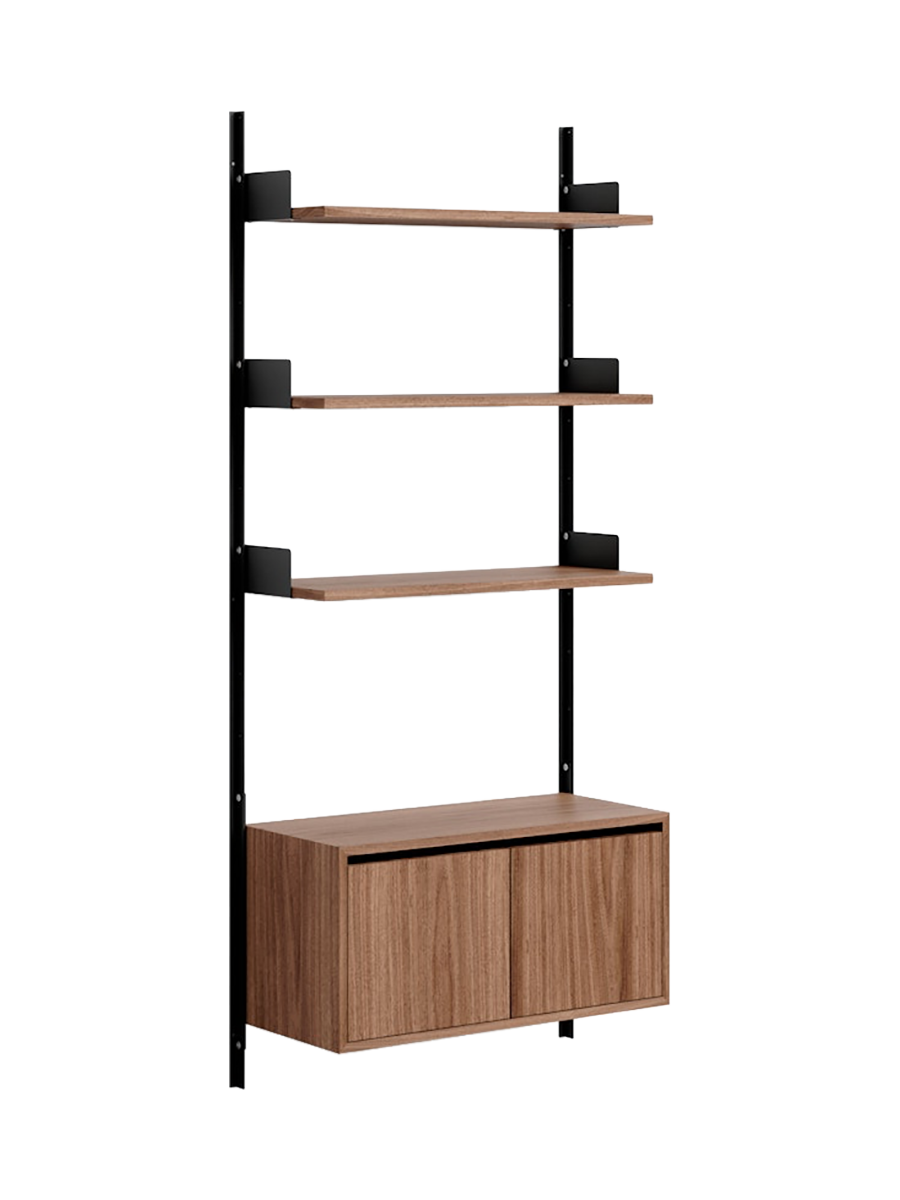 
Étagère murale modulable « New Works 1900 Cabinet » - Noyer / Noir