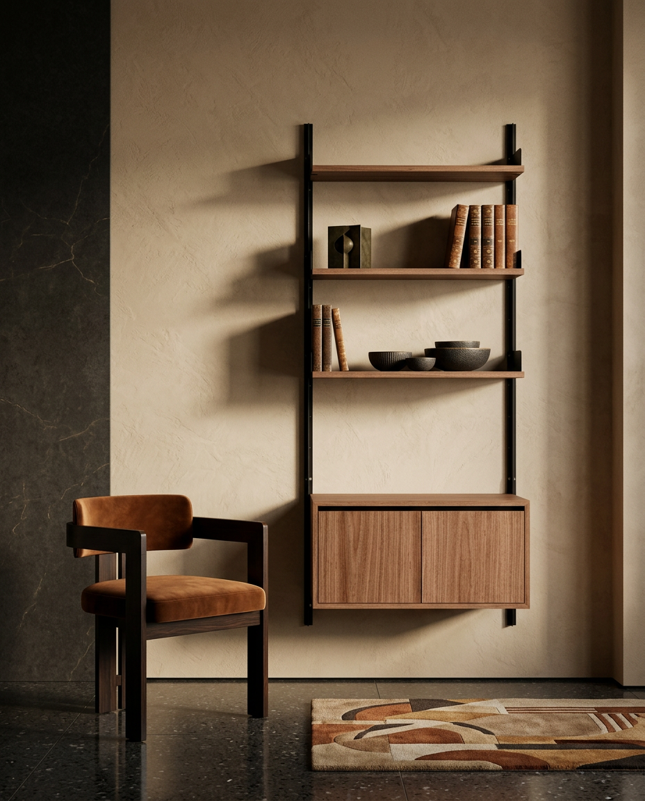 
Étagère murale modulable « New Works 1900 Cabinet » - Noyer / Noir