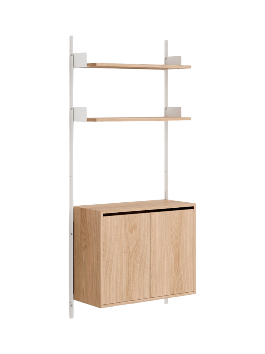 
Étagère murale modulable « New Works 1900 Cabinet High » - Chêne / Blanc