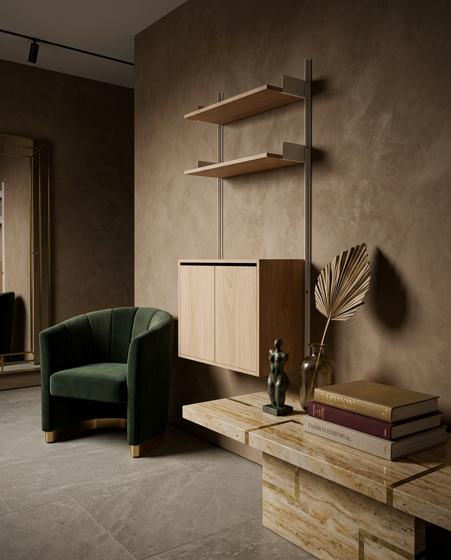 
Étagère murale modulable « New Works 1900 Cabinet High » - Chêne / Blanc