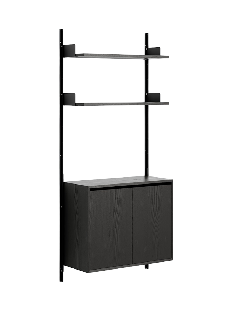 
Étagère murale modulable « New Works 1900 Cabinet High » - Frêne / Noir