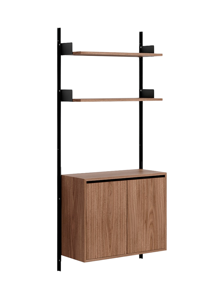 
Étagère murale modulable « New Works 1900 Cabinet High » - Noyer / Noir