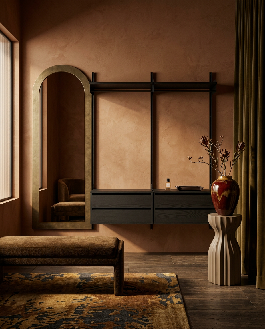 
Modular Wall Wardrobe "New Works Wardrobe Cabinet II" - Ashwood / Black