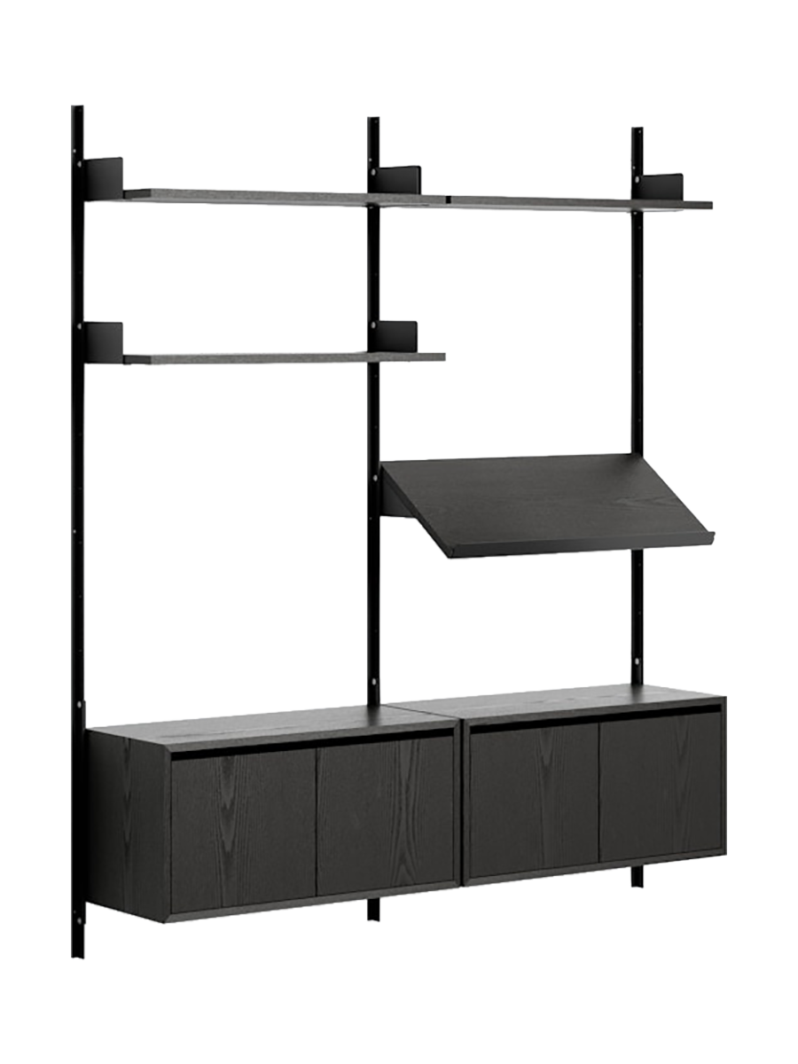 
Étagère murale modulable « New Works Living Cabinet » - Frêne / Noir