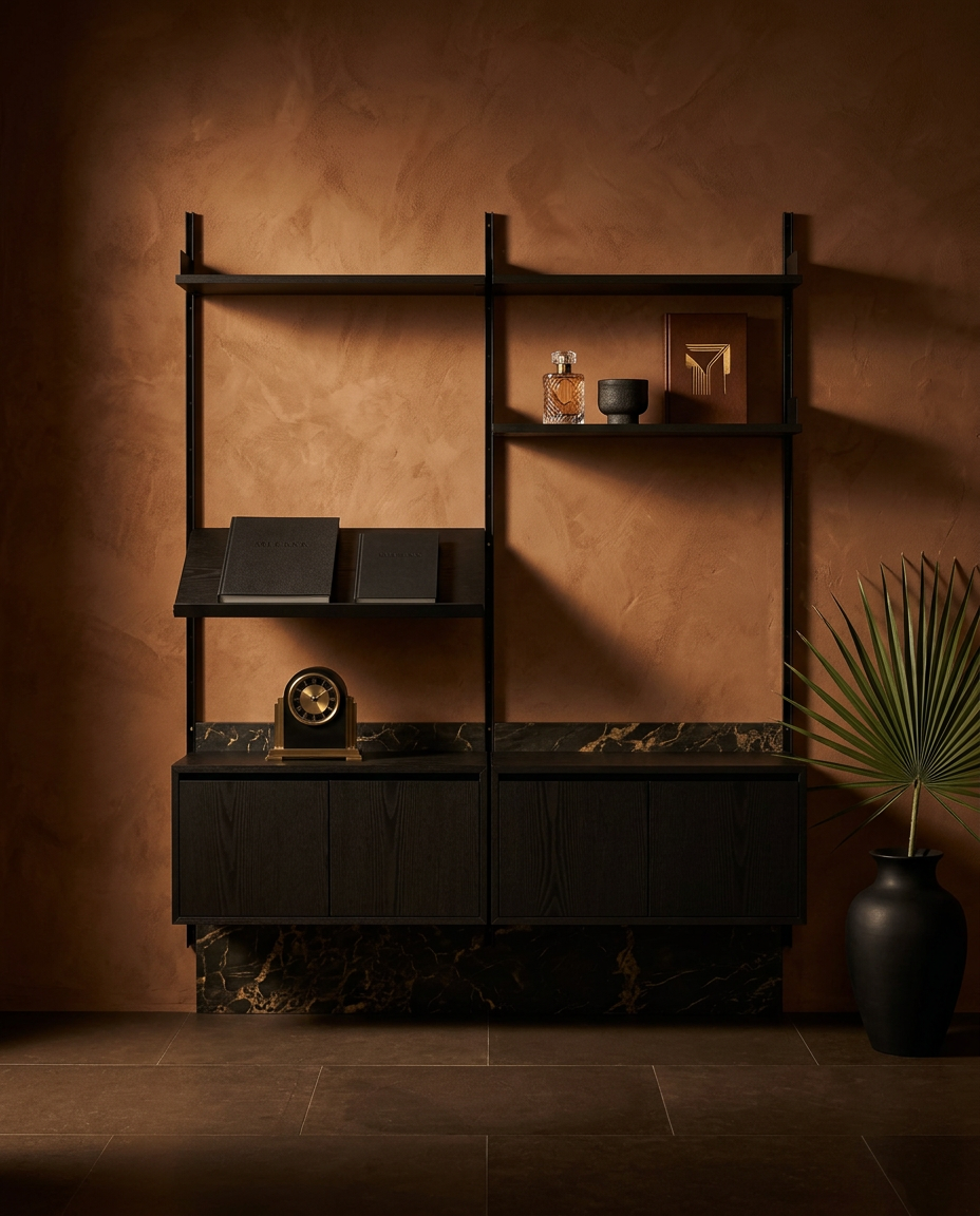 
Étagère murale modulable « New Works Living Cabinet » - Frêne / Noir