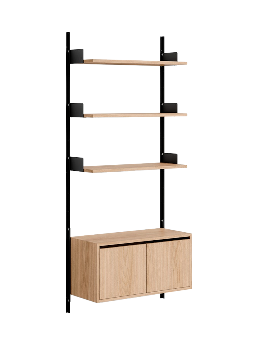 
Étagère murale modulable « New Works 1900 Cabinet » - Chêne / Noir