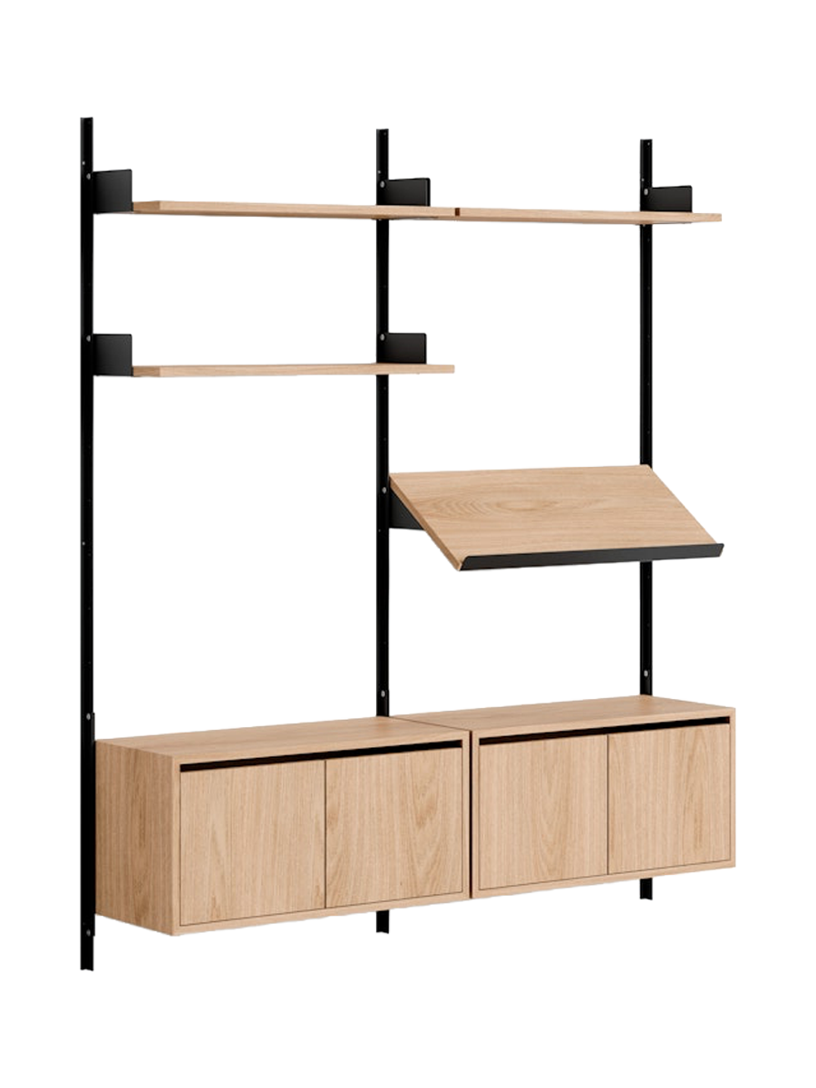 
Étagère murale modulable « New Works Living Cabinet » - Chêne / Noir