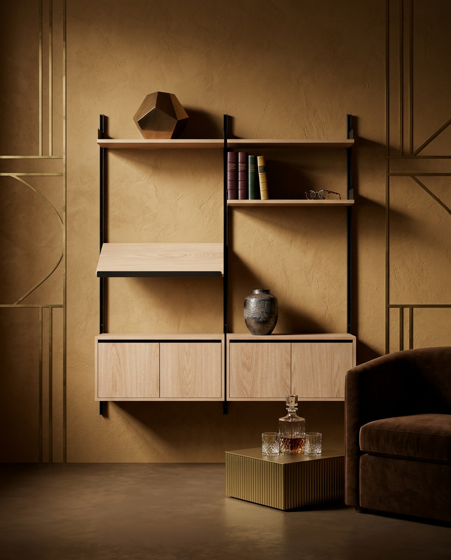 
Étagère murale modulable « New Works Living Cabinet » - Chêne / Noir