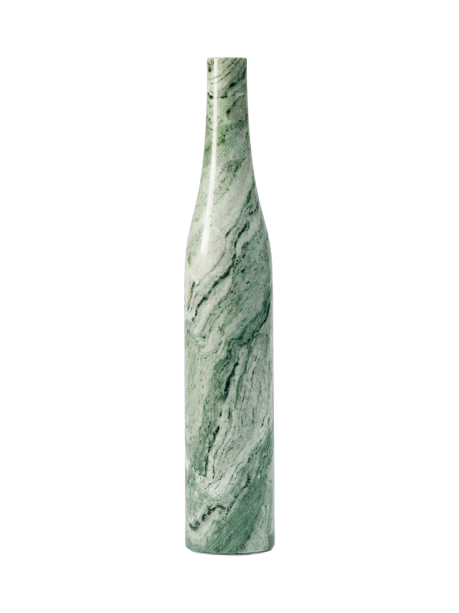 
Grande e massiccio portacandele di design „Herritage Bottle“ in marmo - Verde giada