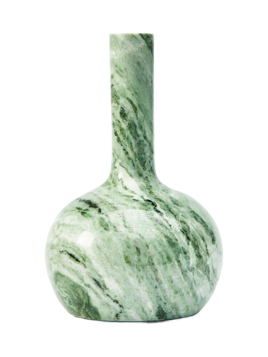 
Grande e massiccio portacandele di design „Herritage Bell“ in marmo - Verde giada