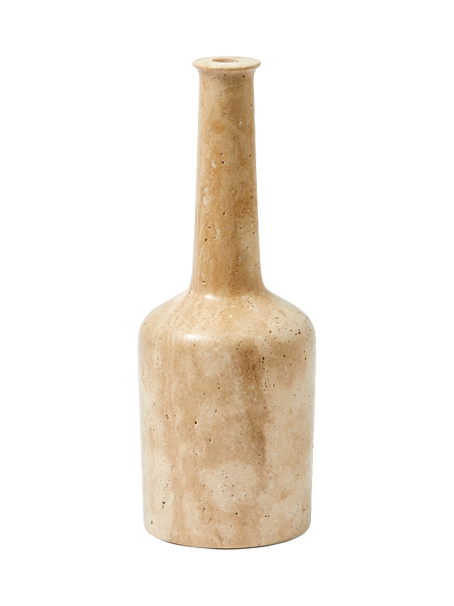
Grande e massiccio portacandele di design „Herritage Whiskey“ in marmo - Beige