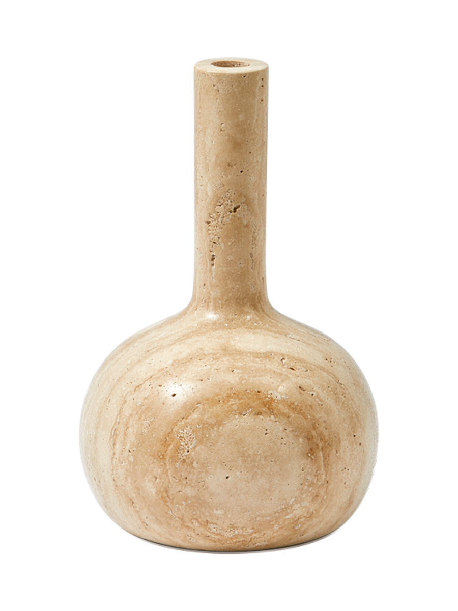 
Grande e massiccio portacandele di design „Herritage Bell“ in marmo - Beige
