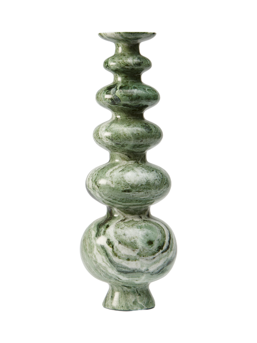 
Grande e massiccio portacandele di design „Herritage Sphere“ in marmo - Verde giada