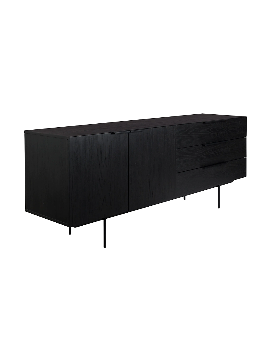 
Design Sideboard „Travis“ - Schwarz