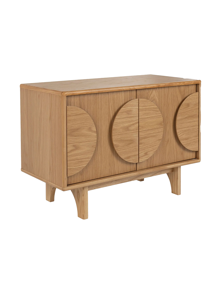 
Credenza di design in legno massiccio «Groove» - 2 ante - Naturale