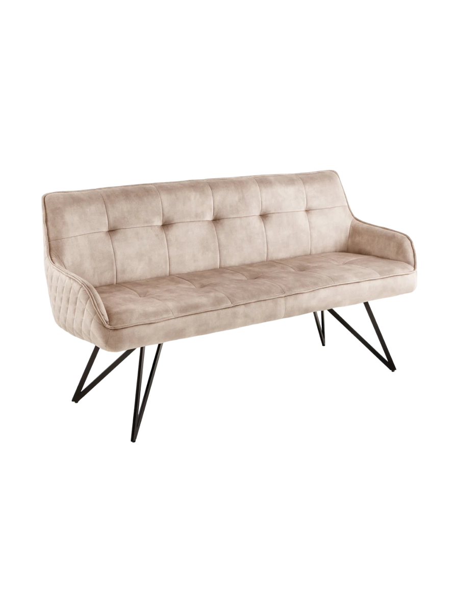 
Banc design « Elefantis » - Gris-taupe velouté